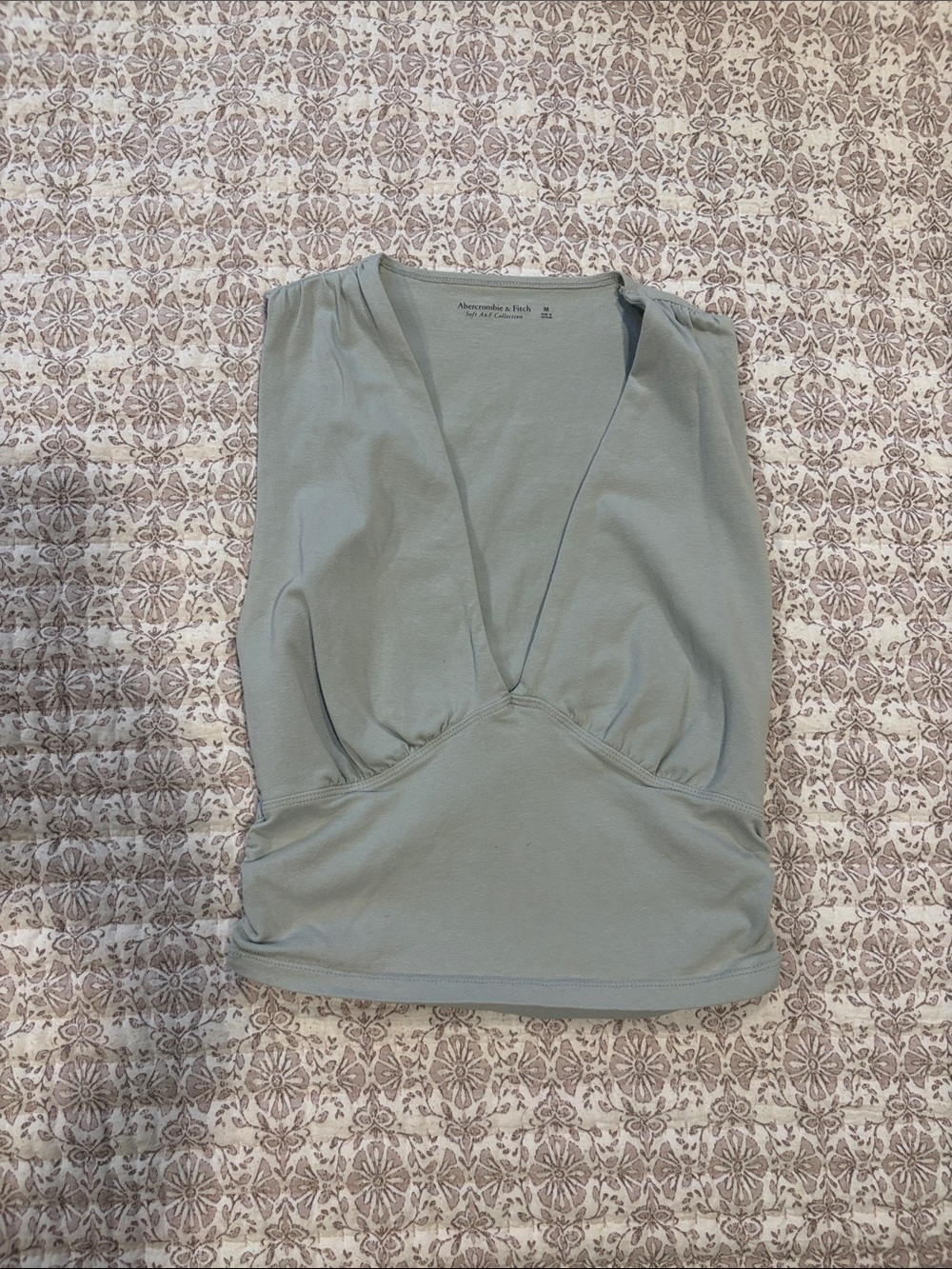 Abercrombie & Fitch Sage Green V-Neck Tank
